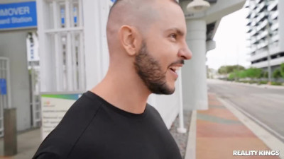 Hot ebony enjoys fucking in the public places with a big dong