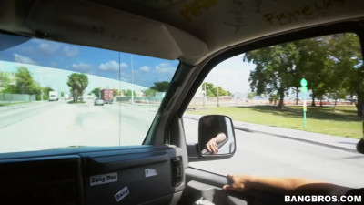 Teen angel rides vast pecker in backseat of car - pickup sex