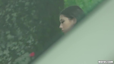 Lucy Doll swallows huge load after risky affair near the car in the park