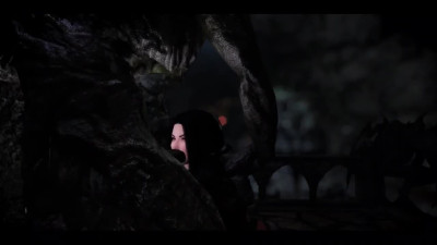 Skyrim star Serana fucks with vampire and her busty friend - cartoon