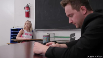 Sweet cheerleader finally got intimate with a teacher she had a crush on