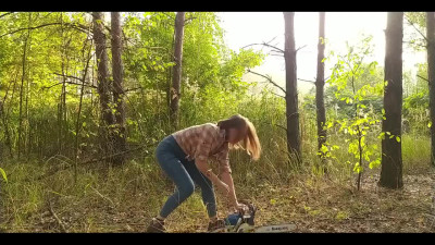Sweet amateur girl Kibli Slow loves rough sex in the forest