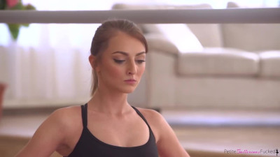 Trainer remorselessly fucks petite ballerina during private lesson