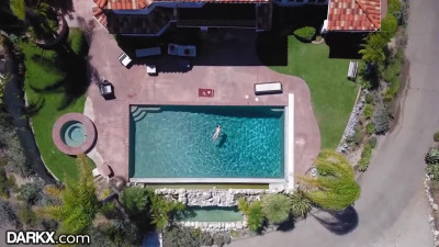 Asian stepdaughter fucked with stepdad's BBC by the pool - Dark X
