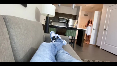 Big ass stepsis drilled doggy with a monster cock - Amateur POV