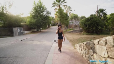 BUSTY Tina Fire got paid and laid in the street