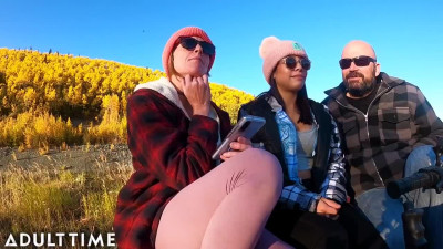 Polyamory family organizes sex party in nature POV