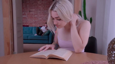 Russian book lover commits taboo family affair with a step bro