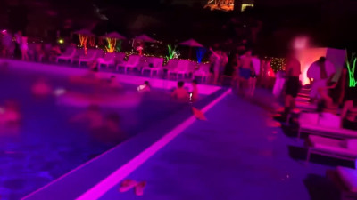 Pool Party continues with crazy sex in hotel room for Japanese Cutie