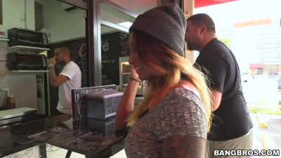 Latina with Fake Tits sucked J-Mac's cock in Sex Van