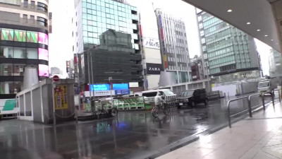 Japanese beauty blows Stranger's cock in Public before Sex in Hotel