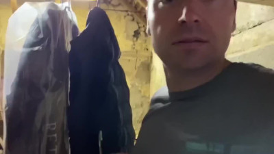 Busty chick fucked and creampied in a garage - Amateur