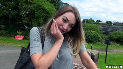 Easy bae is picked up and rammed by a filthy man in the public park POV