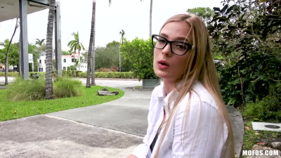 Busty doll is picked up and fucked for the cash pov