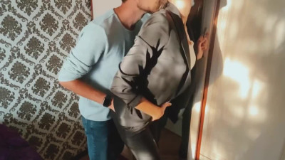 Business woman puts out pussy fire with driver's dick