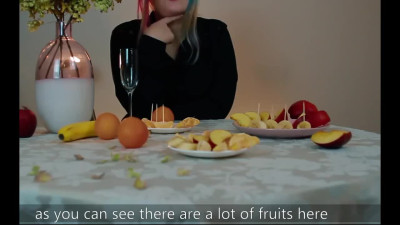 Let's face fuck with a pretty Russian gal at dinner