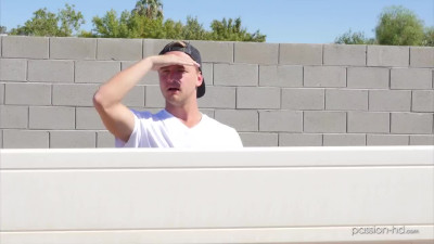 Slim teen enjoys outdoor fuck with perv neighbor