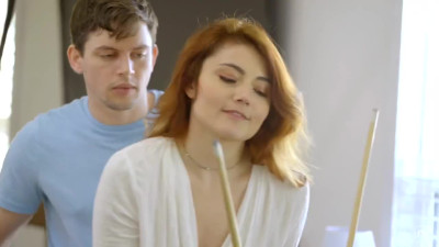 Cue sports is a good chance for teen miss to be dicked