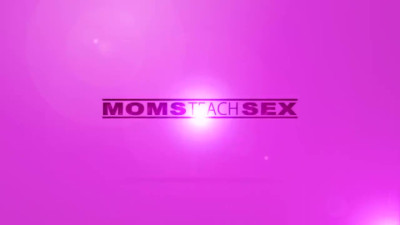 Hot looking stepmom tries on her birthday gift