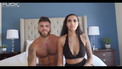 Hot couple fucks in the bedroom on casting