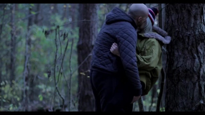 Russian couple fucks in the forest
