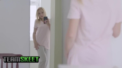 Adorable babe teases with buttplug selfies and gets sodomized too