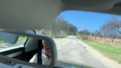 Masked beauty deepthroats Big Cock in Public and eats Cum