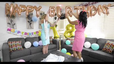 Lesbian stepmoms gonna celebrate 18 YO birthday with stepdaughter