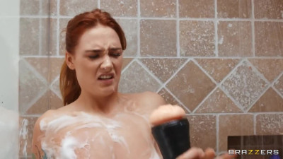 Redhead stepmom found a sex toy of her stepson