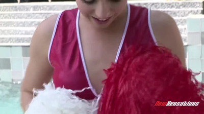 Naughty cheerleader needs a big cock between butt cheeks