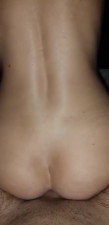 Girl angling for a powerful assgasm during POV cowgirl action