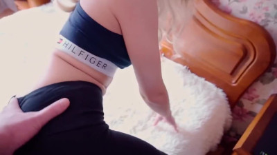 Perfect blonde stepsister wants to ride my dick