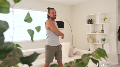 When your stepdad is a fitness trainer why not use him to his full potential