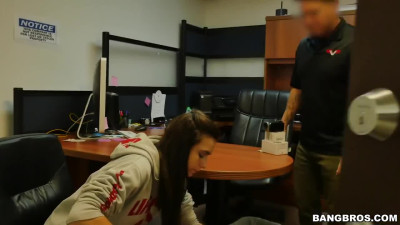 Teen brunette on her first ever casting for porn