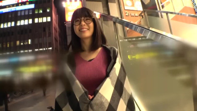Pretty Japanese girl in glasses fucks in hotel number