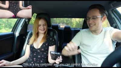this redhead has a lush controul inside her pussy. Then he gives her a creampie
