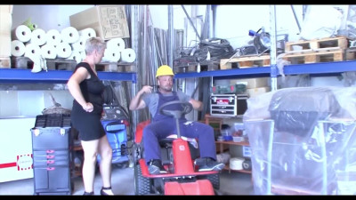 BBW mature factory account can't stand lack of sex anymore and fucks with a random worker