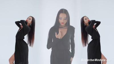 Young model teasing with her Body In Passionate Erotic Show