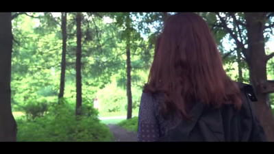 Fabulous babe flashes her body outdoor during Summer Walk in Forest