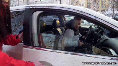 Taxi driver picked up Russian slut and fucked her in the ass at his home