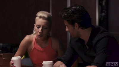 Slutty secretary fucks with boss on table in office