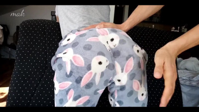 Guy spanks and fingers his Stepsister's tightest Pussy