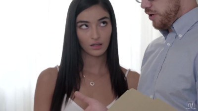 Latina babe rocks it hard till cumshot on shaved pussy