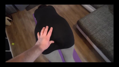 Yoga turned into hot fuck for shy girl