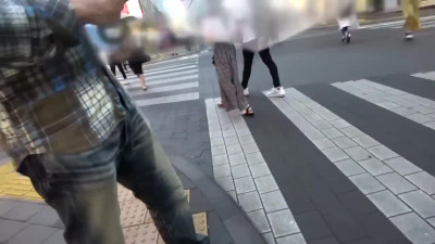 Asian blonde babe picked up in the rain and fucked to get warm