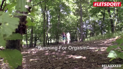Sharp surge of desire while jogging led Ria Sun and Karin Key to passionate lesbian sex in the woods