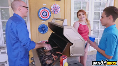 Young man fired two slutty chickens Monique Alexander and Adria Rae on the Saturdate BBQ