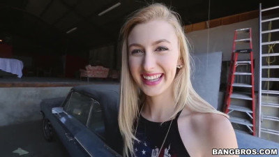 Muscle cock for a mechanic girl Alexa Grace - car service POV