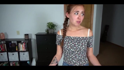 Redhead stepsister needs a sex lesson from brother