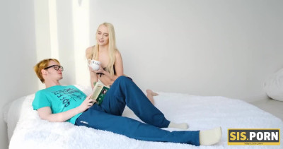 Skinny blonde Jana Warm cheats on her boyfriend with his brother